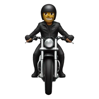 biker on a black sport bike with a black helmet on sticker