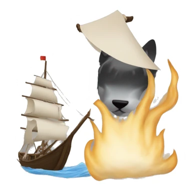 un lobo soplando una vela japonesa  de trading sticker