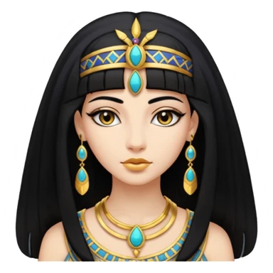 long hair, cleopatra sticker