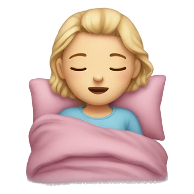 Girl sleep sticker