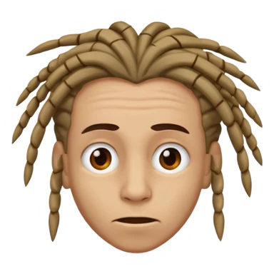 nonchalant dread head ￼ sticker