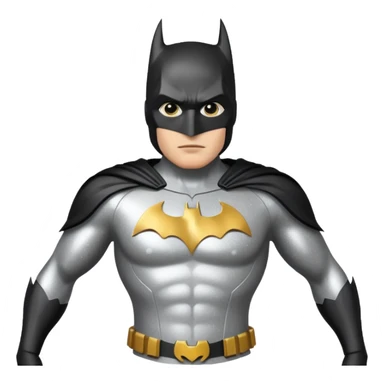 glitter batman white sticker
