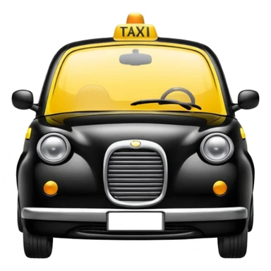 black small car taxi front sticker