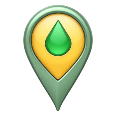 pin location with golden and green colours sticker