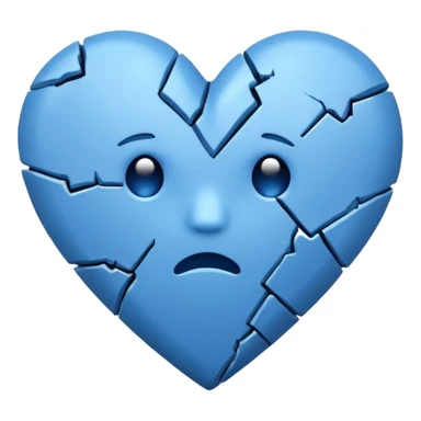 Emoji de corazón azul roto sticker