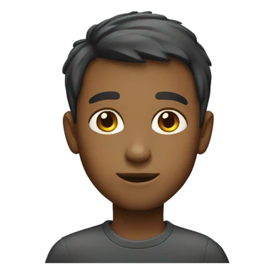 A boy with a short haircut sticker