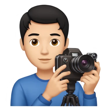 guy with black hair, holding camera 



















 sticker