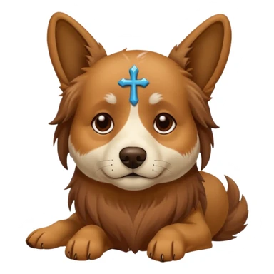 dead dog with saint spirit  sticker