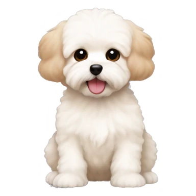 Perrito maltipoo con moños cute sticker