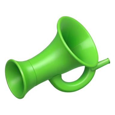 green toy circle horn instrument  sticker