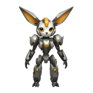 Futuristic mechanical Eevee-mecha full body sticker