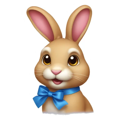 RABBIT WITH RIBBON sticker