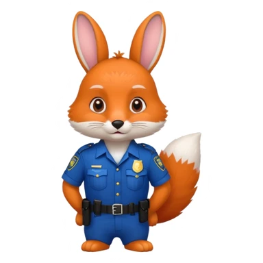 لباس پلیسیخرگوش با روباه sticker