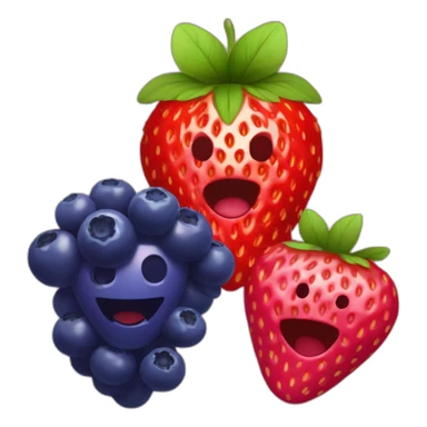 Strawberry and raspberry and blueberry sticker