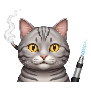 Cat vaping sticker