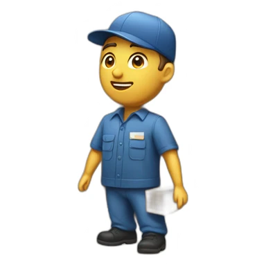 parcel delivery men sticker