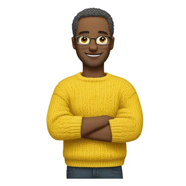 yellow knit sweater sticker