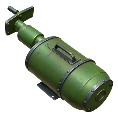 generate a realistic green elongated anti-tank mine  sticker