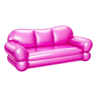 90’s sparkly pink inflatable couch sticker
