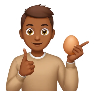 An egg is dirtying its finger to tease someone. sticker