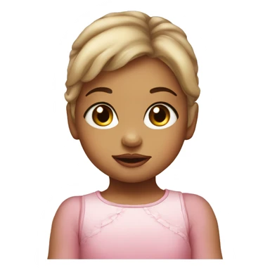 A cute baby face of a girl with a beautiful kiss  sticker