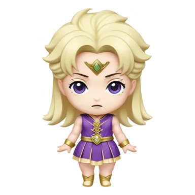 Made in Heaven from JoJo's Bizarre Adventure, cute chibi emoji with exaggerated features and playful stance sticker