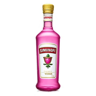 Pink smirnoff vodka bottle sticker