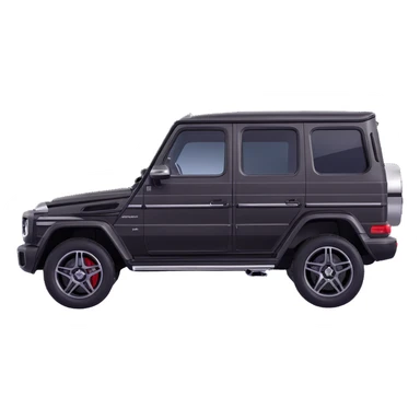 Simplify the Mercedes G-Class emoji by reducing some small details and lines while keeping the overall shape, color, and glossy, realistic style. Retain the side view and the realistic look with glossiness. sticker