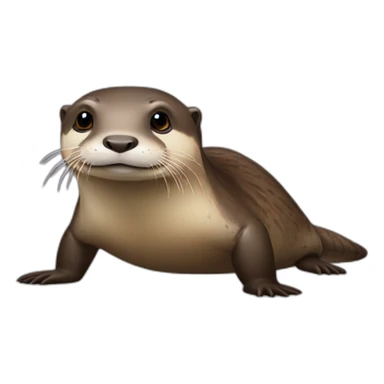 Loutre sur tortue sur elon musk sticker