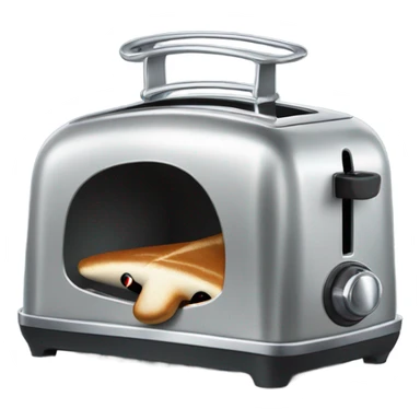 shark hugging a toaster sticker