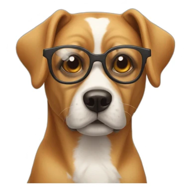 Chien avec des lunettes sticker