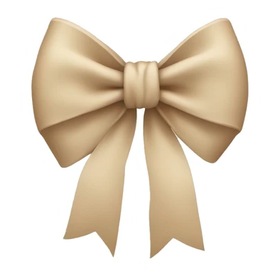 beige bow sticker