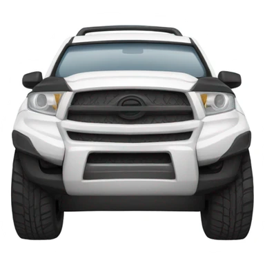 White SUV with black rims sticker