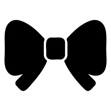 cute pink bow tie solid filled icon sticker