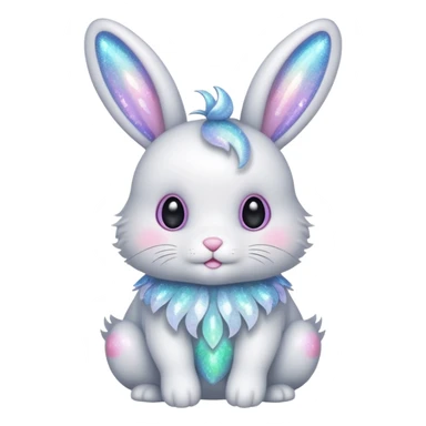 Fairy glitter bunny  sticker