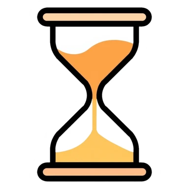 minimalist hourglass icon with simple clean lines, very minimal design sticker