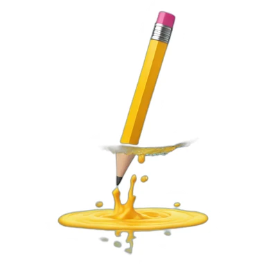 pencil falls into water sticker