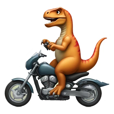 Cute T-Rex riding a motorcycle  sticker