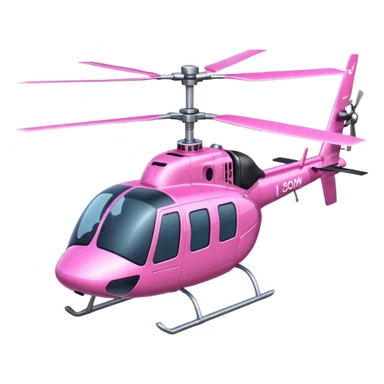 Pink helicopter emoji sticker