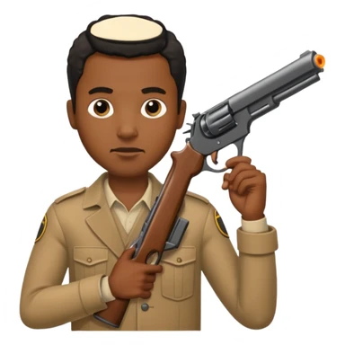 Black guy shooting gun sideways sticker