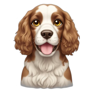 Beauty spaniel cat sticker