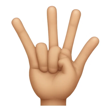 Three fingers up  sticker