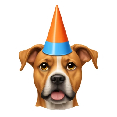 Dog with a dunce cap sticker