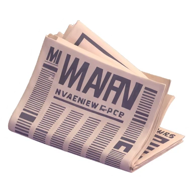 Vavinews logo with folded newspaper sticker