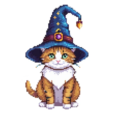 wizard cat sticker