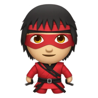 Ronin red ninja sticker