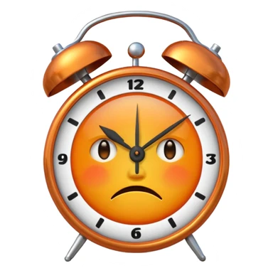 alarm clock, sunset MORE SUNSET. SLEEPY. Don't put a person there. Default emoji face sticker