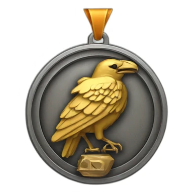 Iron raven medal sticker