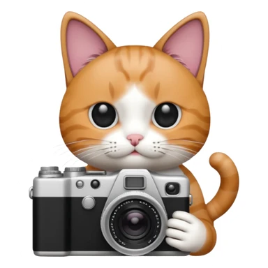 Cat taking a photo sticker