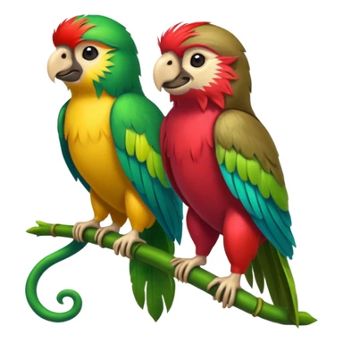 quetzal and monkey sticker